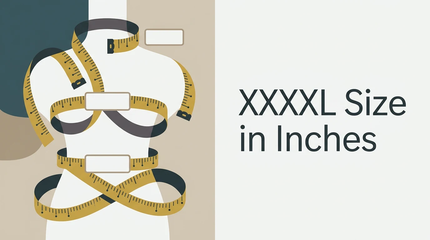 XXXXL Size in Inches: 4XL Chest, Waist and Neck (India)